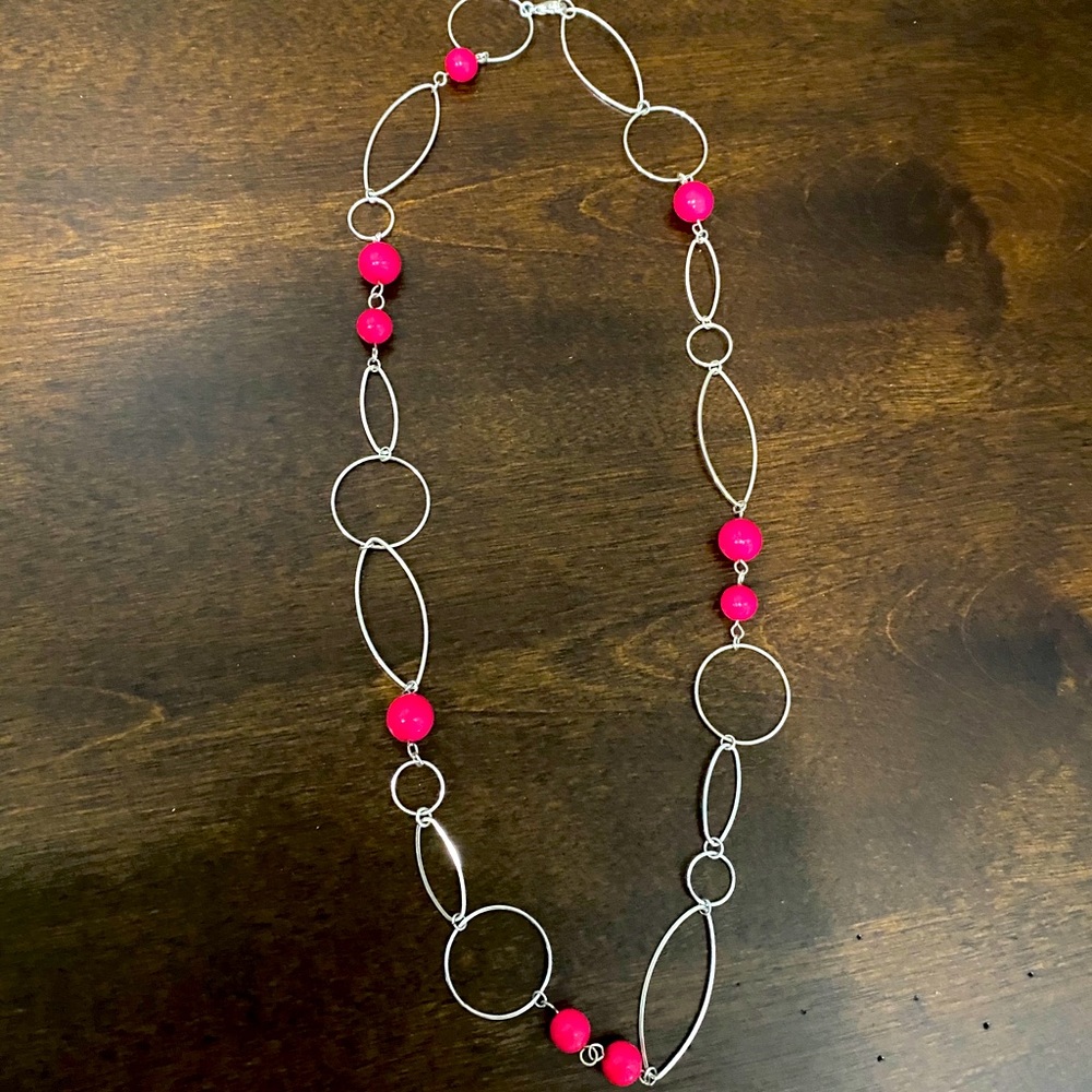 Pink and Silver Necklace